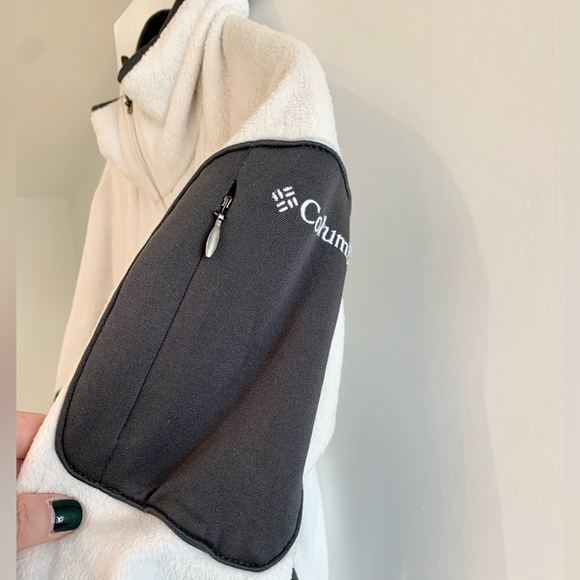 Columbia Interchange Fleece Jacket Ivory and Gray Size S - Picture 5 of 5